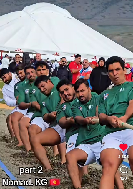 Pakistan contingent members at the World Nomad Games venue