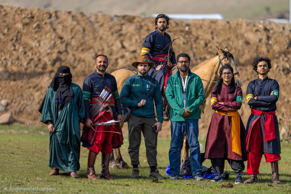 Pakistan Horseback Archery team